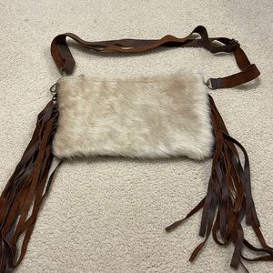 Cowhide crossbody